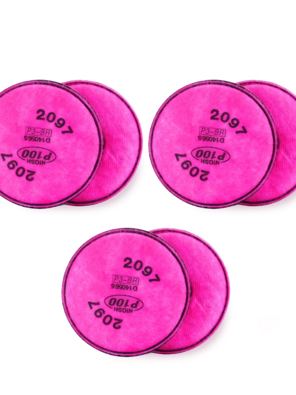 6pcs (3Pairs) 2097 Filters Replacement for 3M 6200 6800 6900 7501 7502 7503